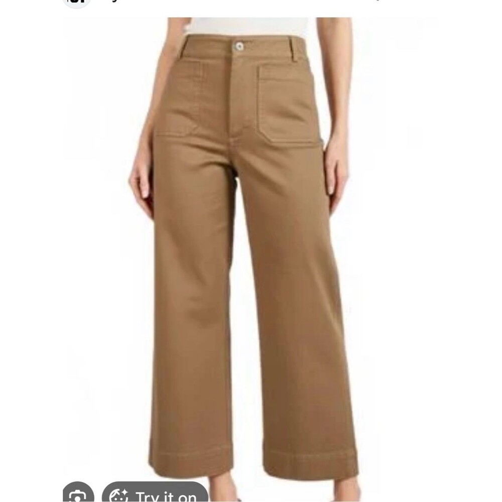 Eesome: High-Rise Wide-Leg Pants.
Color: Camel.
Size Medium